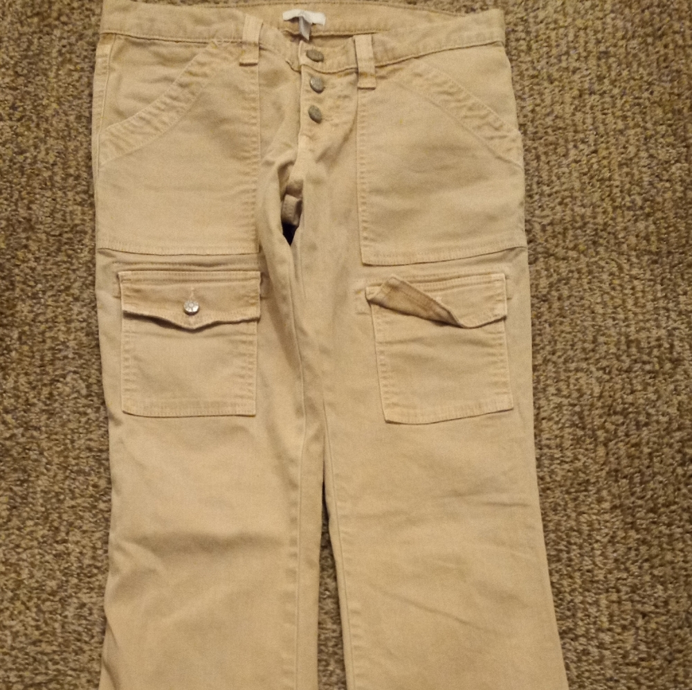 COPY - Joie Tan Cargo Pants Size 28 Flare Botton Fly